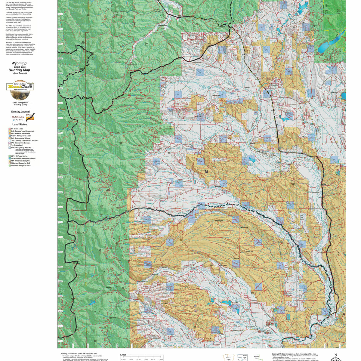 WYOMING Elk Hunting Maps - Hunt Data