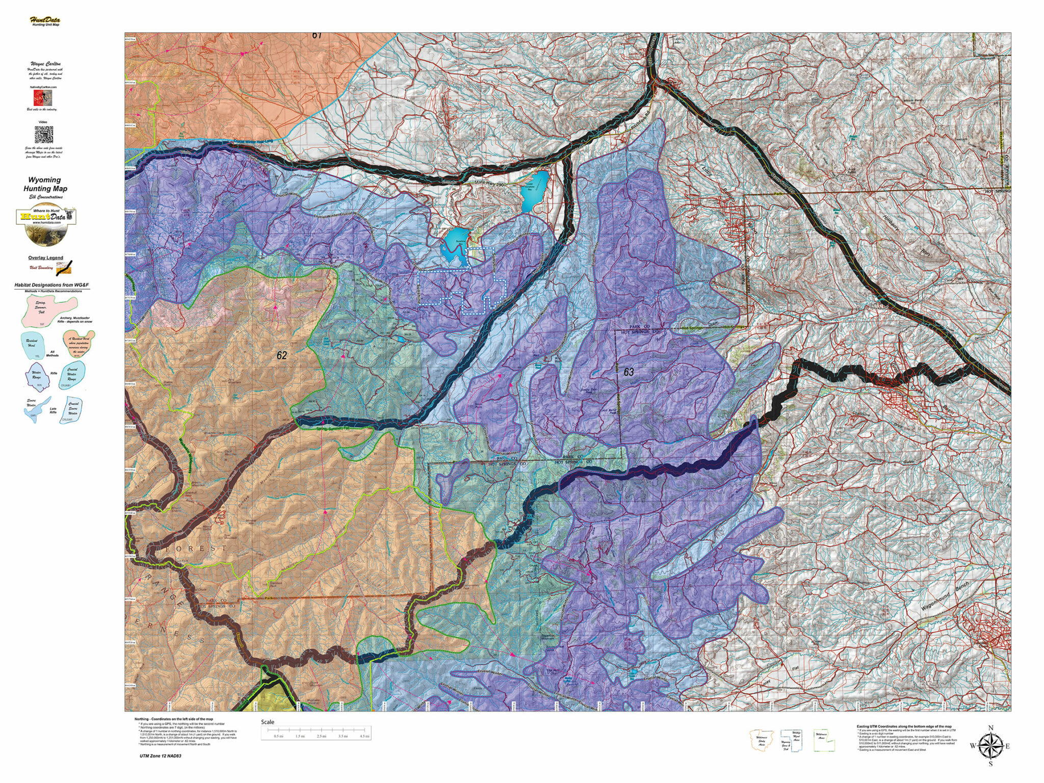 Wyoming Elk Habitat Maps - Hunt Data