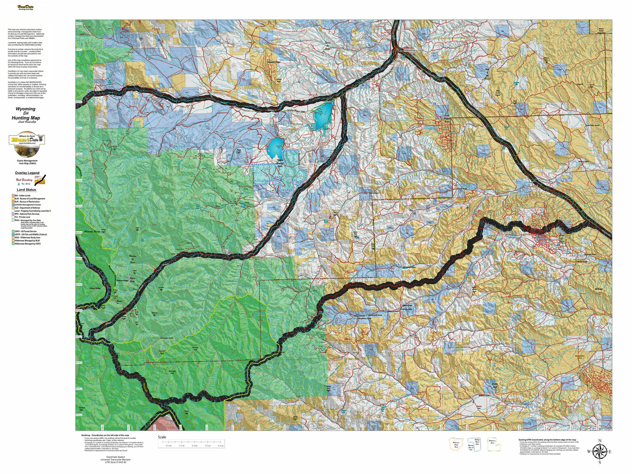 Wyoming Elk Land Ownership. - Hunt Data