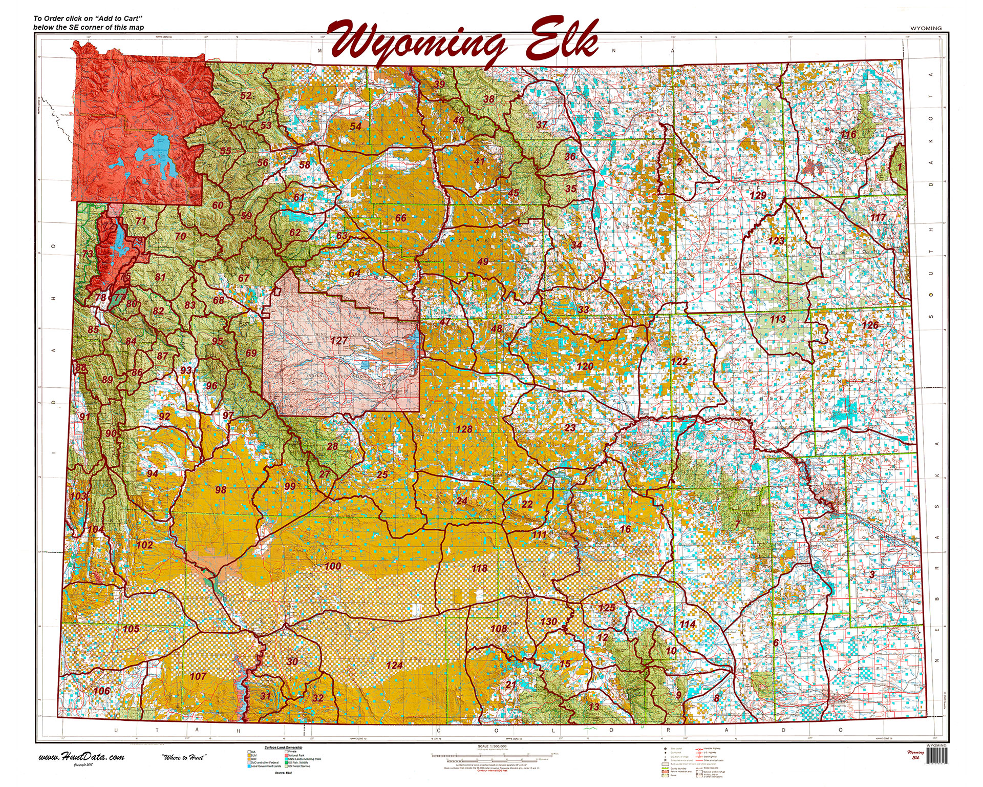 Wyoming Printed Statwide Elk. - Hunt Data