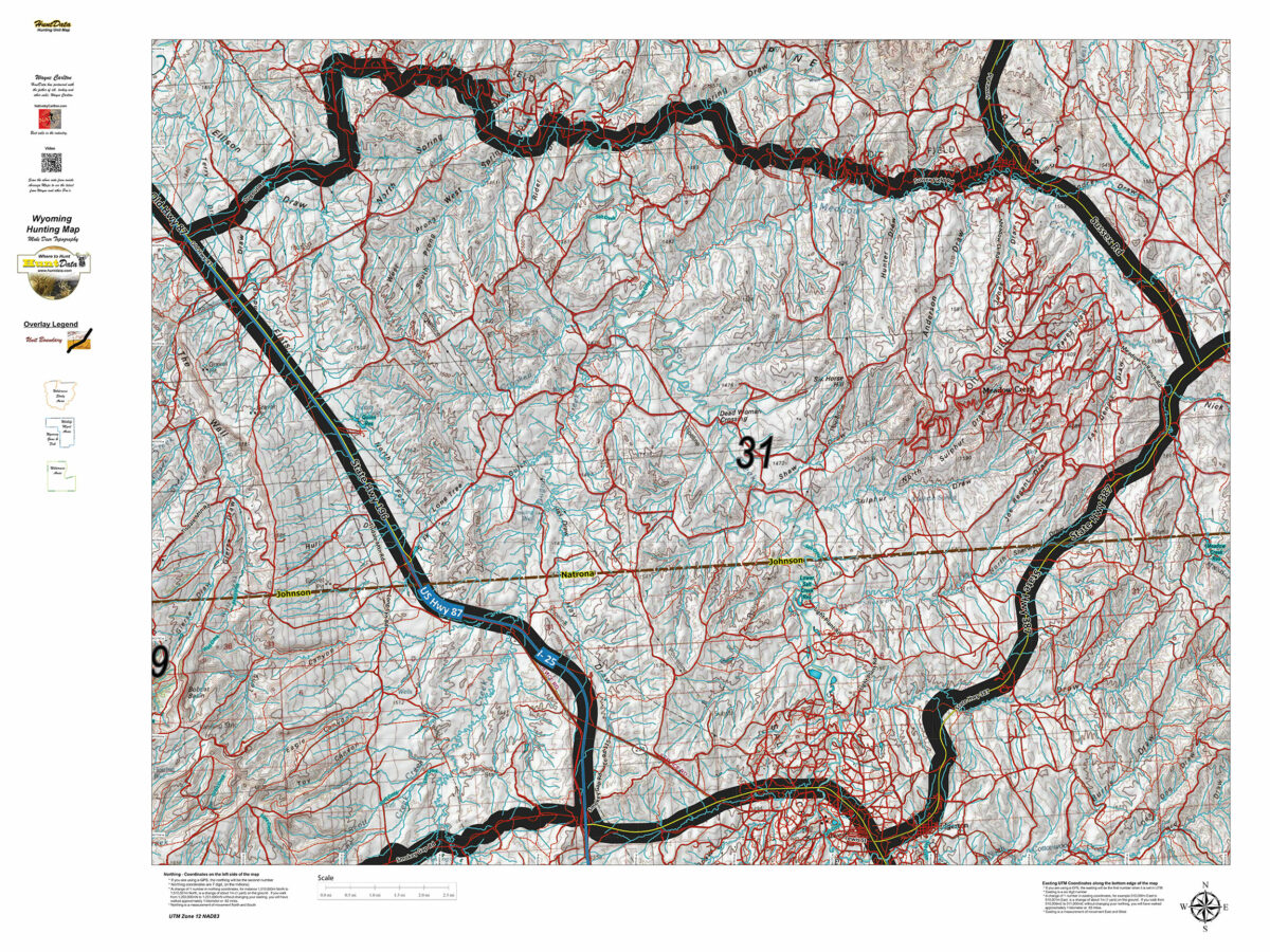 Wyoming Deer Hunting Area Map   A9 1200x900 