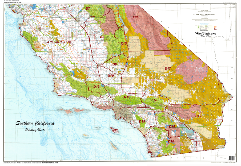 Southern California Zone Map. - Hunt Data