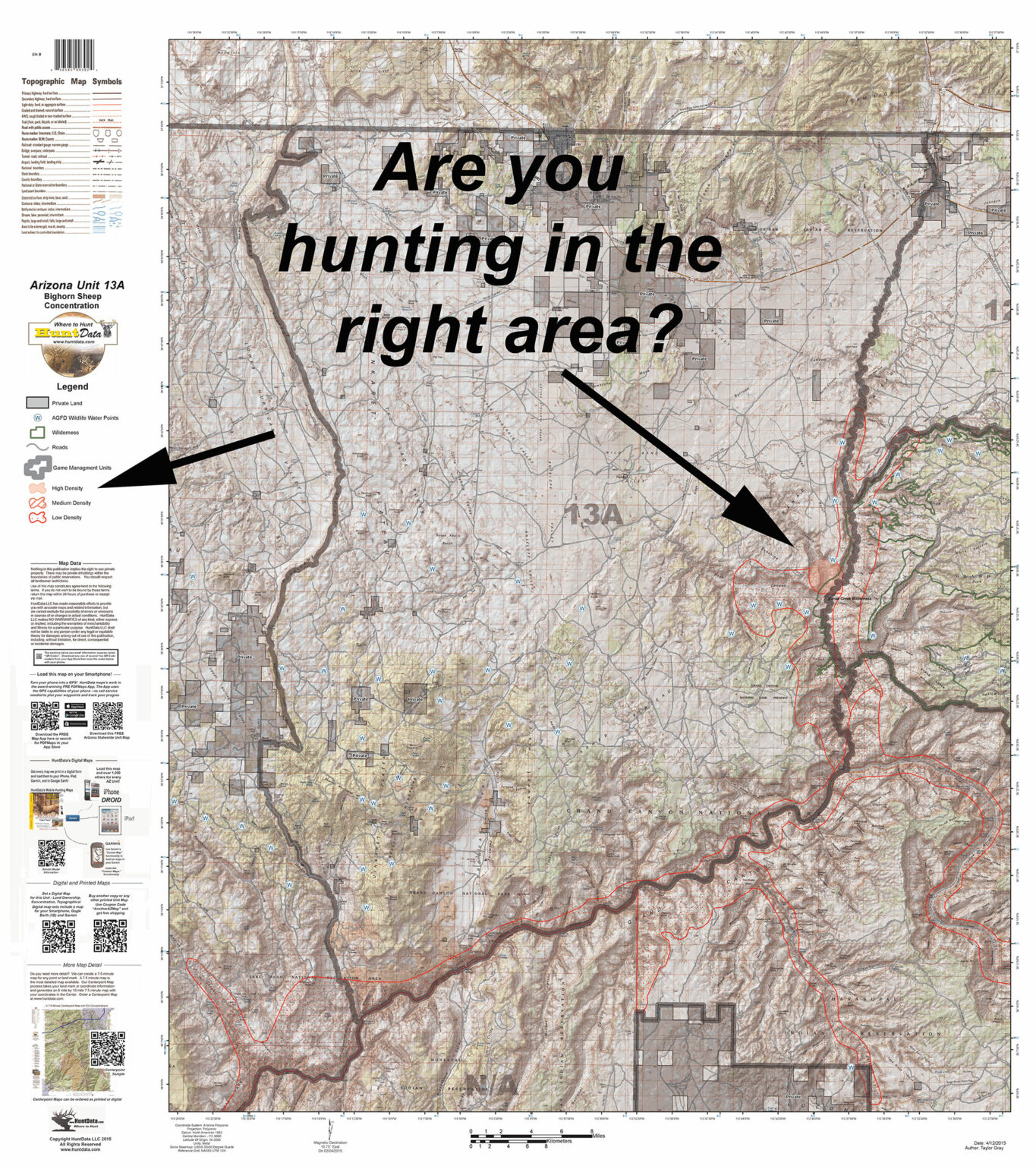 Arizona Bighorn Sheep Maps. Hunt Data