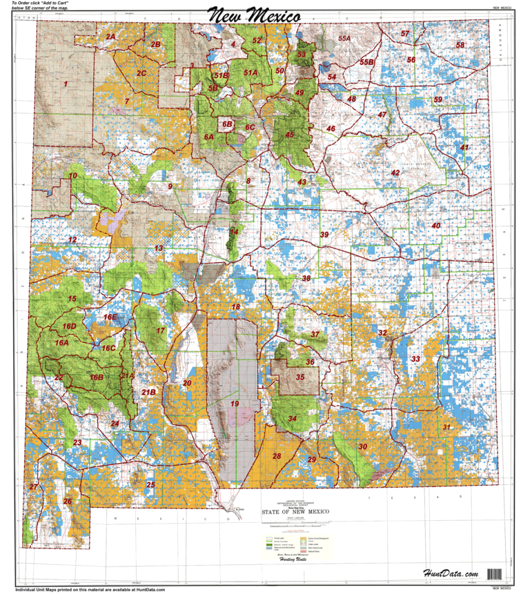 New Mexico Statewide Unit Map. - Hunt Data