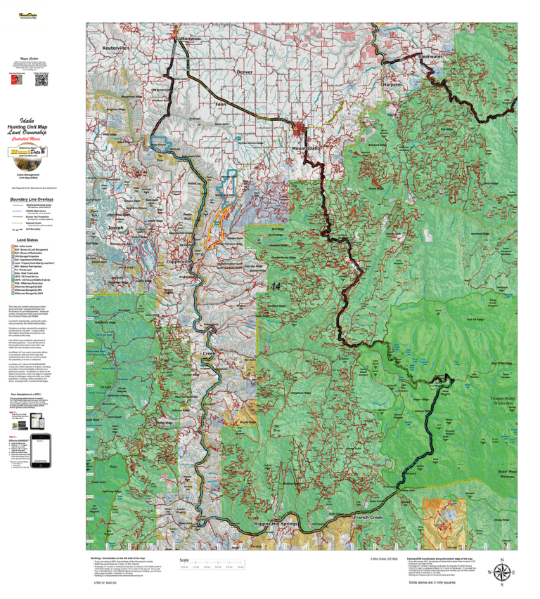 Idaho Moose Unit Maps. - Hunt Data