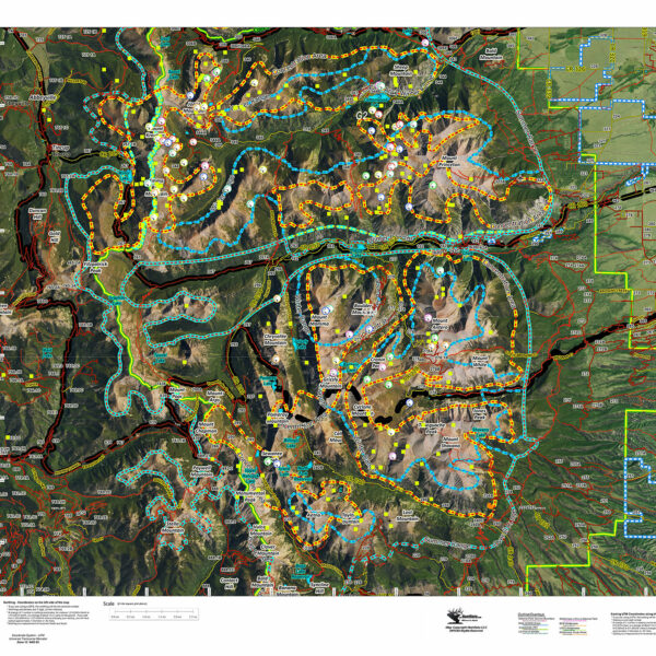 CO Mountain Goat Land Ownership Unit Map with Kill Sites and ...