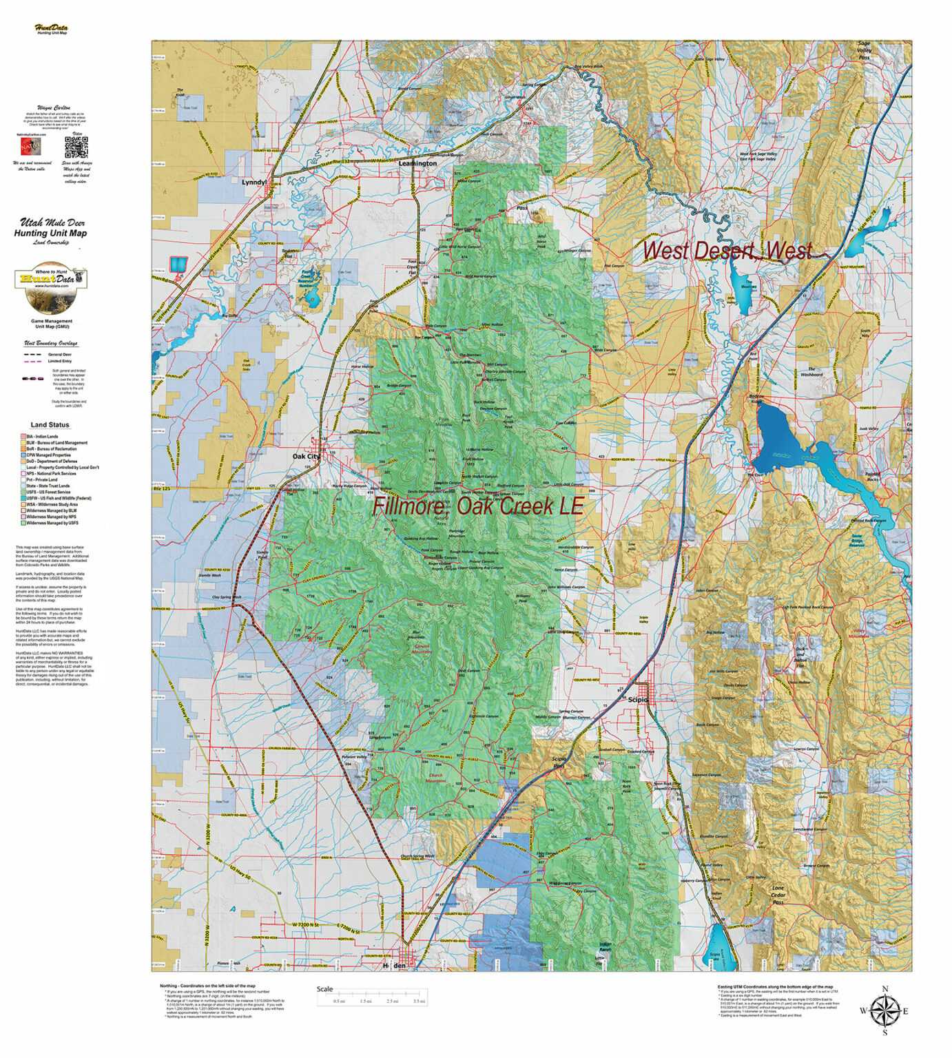 UT Mule Deer Land Ownership Unit Maps. - Hunt Data