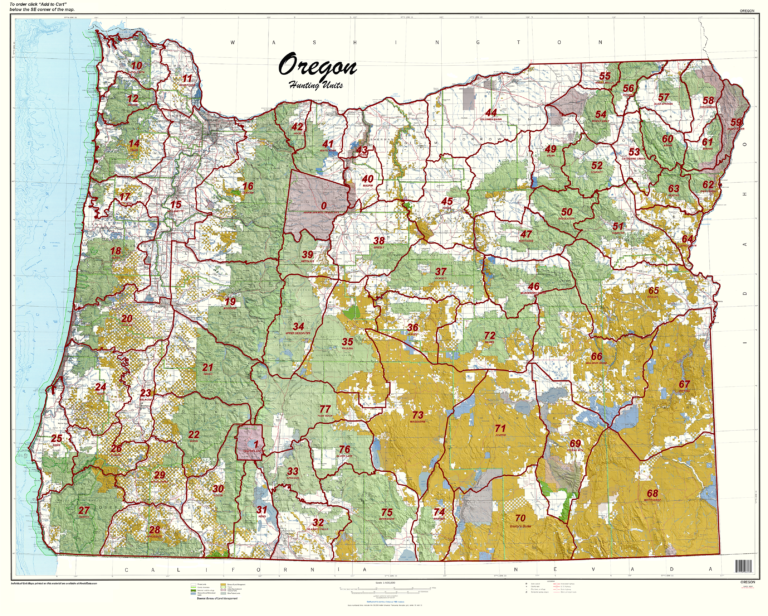 Oregon Statewide Unit Map. - Hunt Data