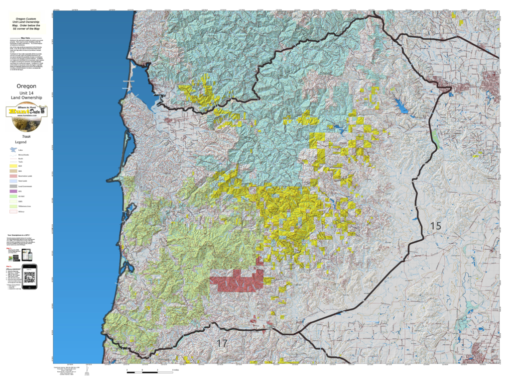 Oregon Unit Land Ownership Maps. Hunt Data